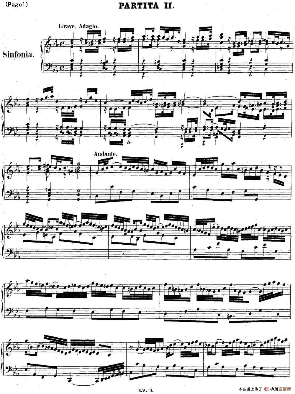 帕蒂塔6首德国组曲（No.2 c小调 巴赫 Partita c Minor BWV 826）(1)_BWV0826_页面_01.jpg