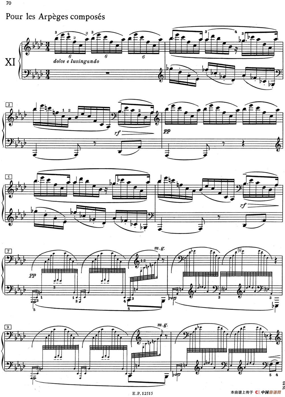 德彪西12首钢琴练习曲（11 琶音练习v1.0 arpèges composés）(1)_11 Pour les arpeges composes_页面_1.jpg