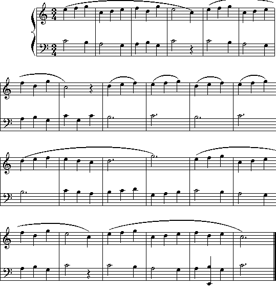 可爱的小步舞曲电子琴曲谱（图1）