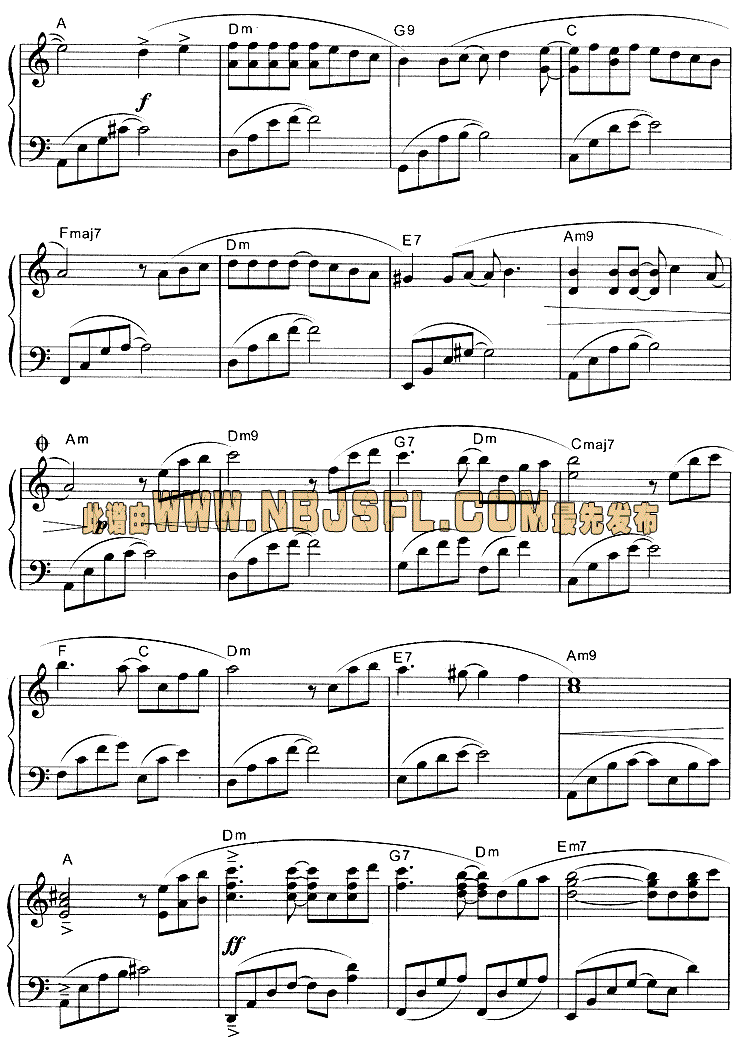 冬日恋歌(同名韩剧主题曲)电子琴曲谱（图2）