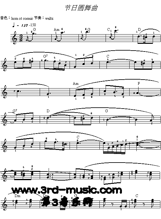 节日圆舞曲(片段)[电子琴谱]电子琴曲谱（图1）