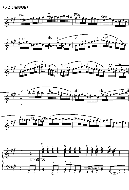 哥斯达尼加人电子琴曲谱（图2）