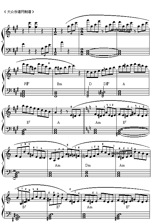 哥斯达尼加人 （下）电子琴曲谱（图2）