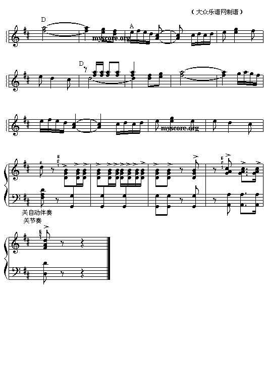 西班牙斗牛舞电子琴曲谱（图4）