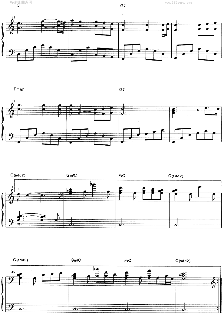 情定大饭店电子琴曲谱（图2）