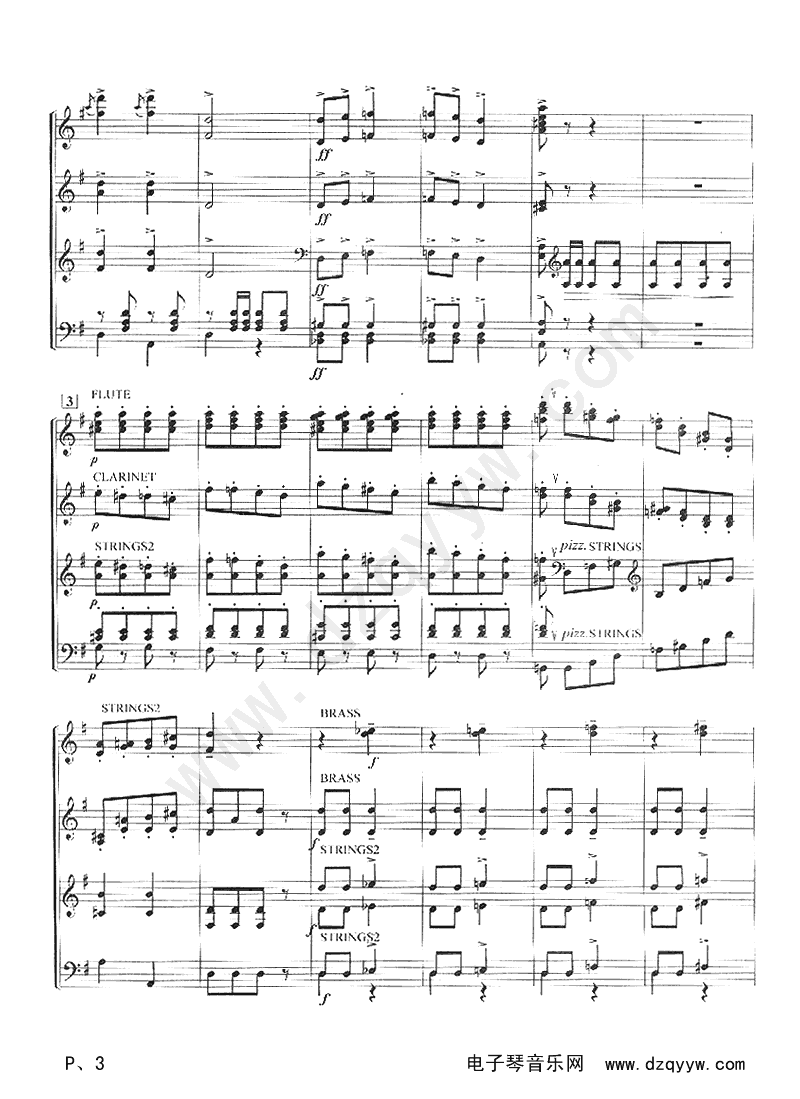 闲聊波尔卡(四重奏）电子琴曲谱（图3）