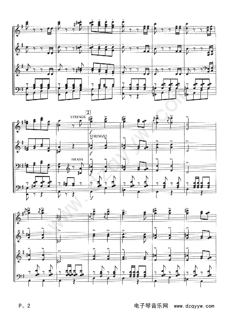 闲聊波尔卡(四重奏）电子琴曲谱（图2）