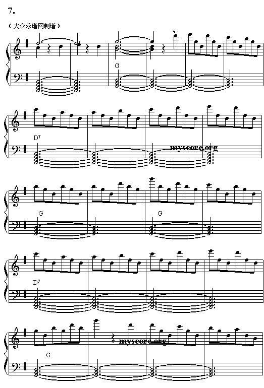 威尼斯狂欢节电子琴曲谱（图7）