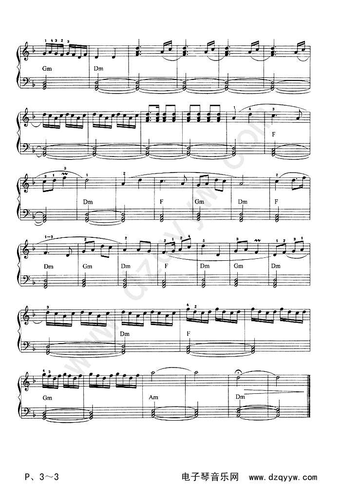 赛马电子琴曲谱（图3）