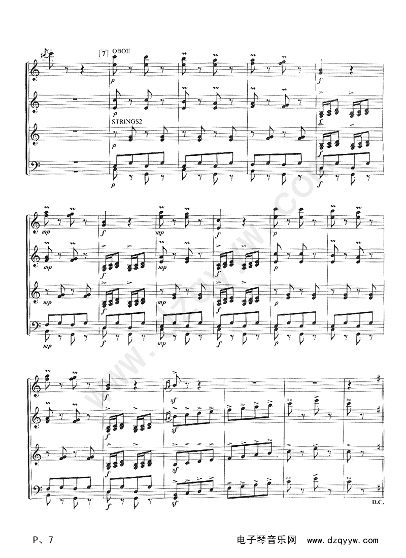 闲聊波尔卡(四重奏）电子琴曲谱（图7）