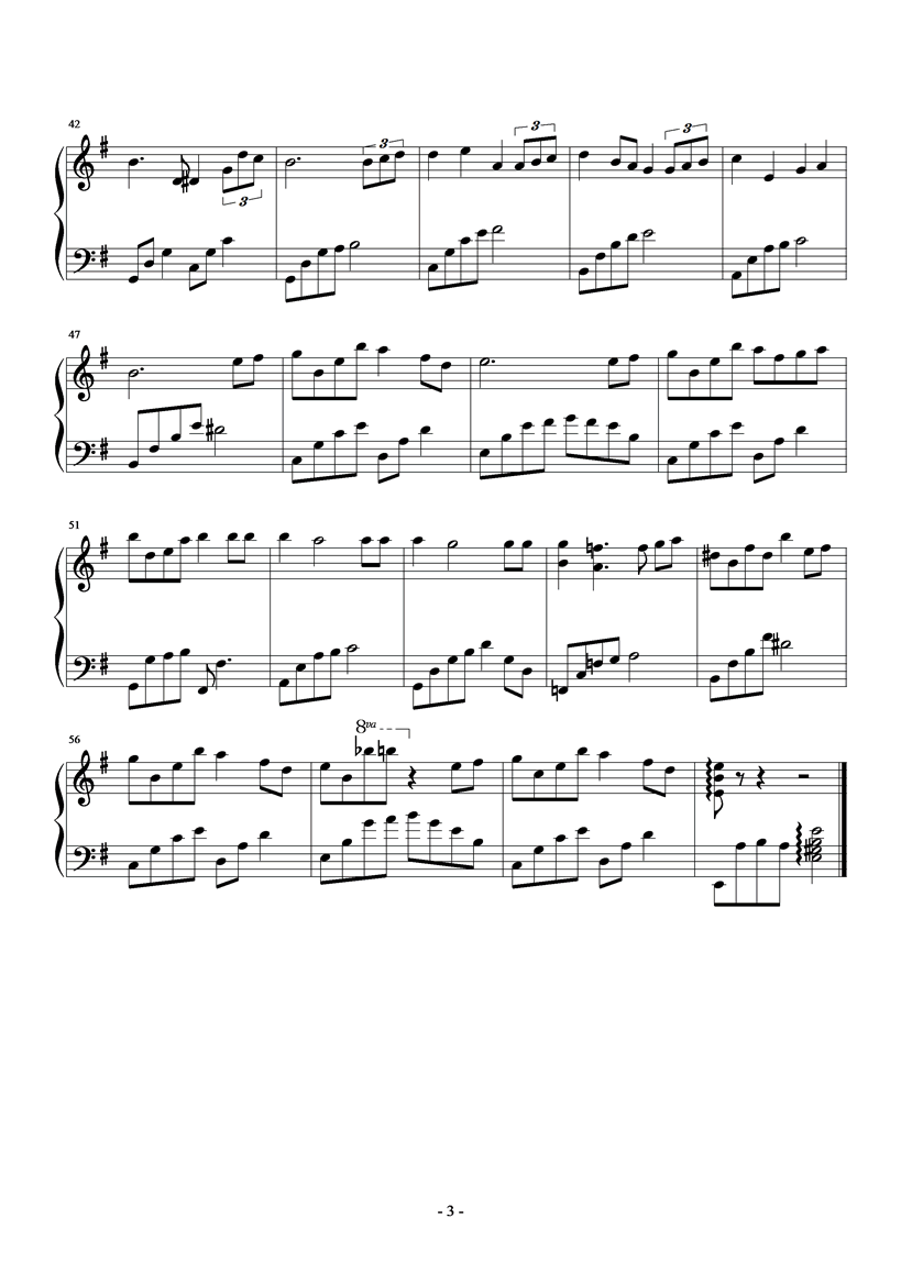 《画皮》 插曲电子琴曲谱（图3）