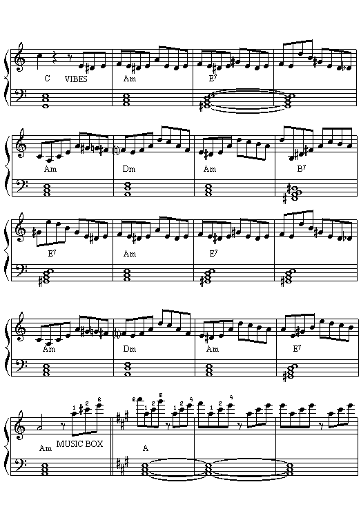 哥斯达尼加人(五线谱)电子琴曲谱（图5）