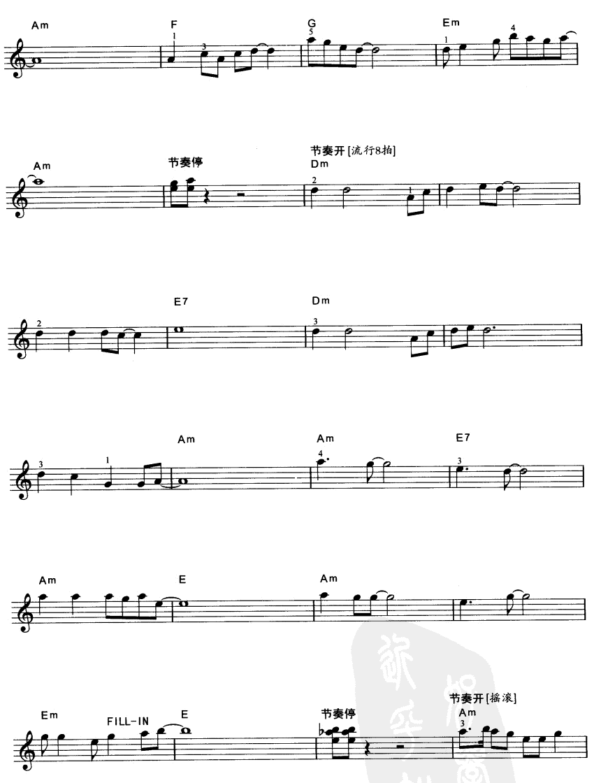 猴哥电子琴曲谱（图2）