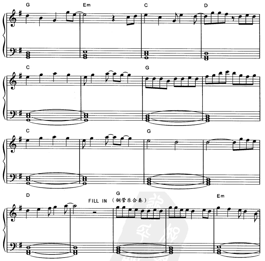蜡笔小新电子琴曲谱（图3）
