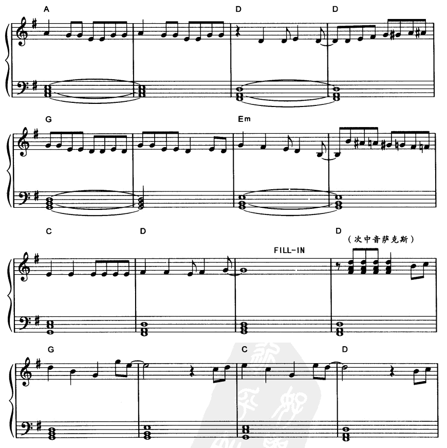 蜡笔小新电子琴曲谱（图2）