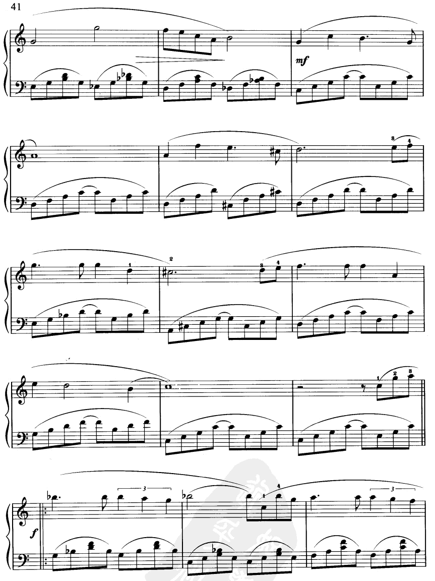 林荫小径电子琴曲谱（图2）
