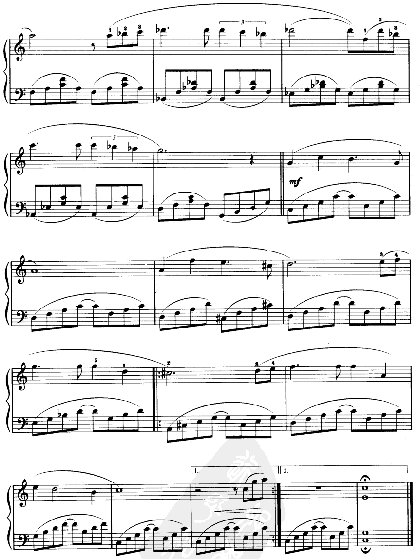 林荫小径电子琴曲谱（图3）