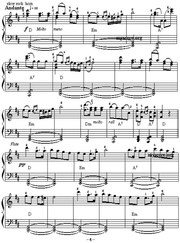 查尔达士舞曲电子琴曲谱（图4）