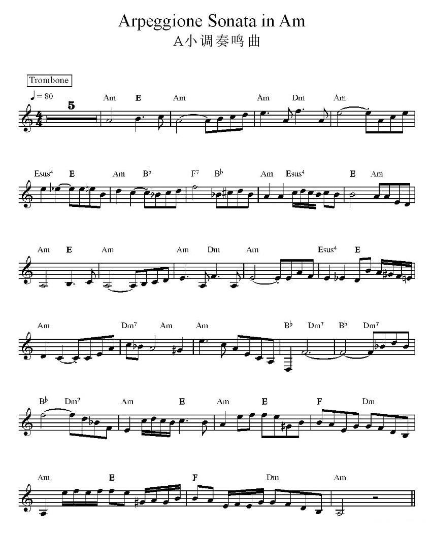 A小调奏鸣曲电子琴曲谱（图1）