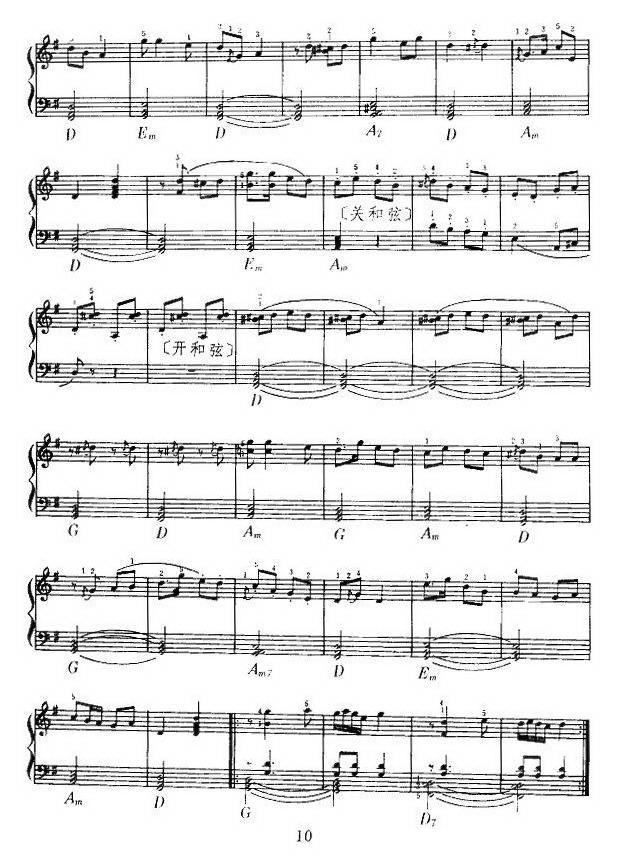翻身的日子电子琴曲谱（图2）