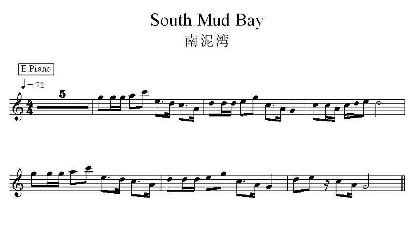 南泥湾电子琴曲谱（图1）