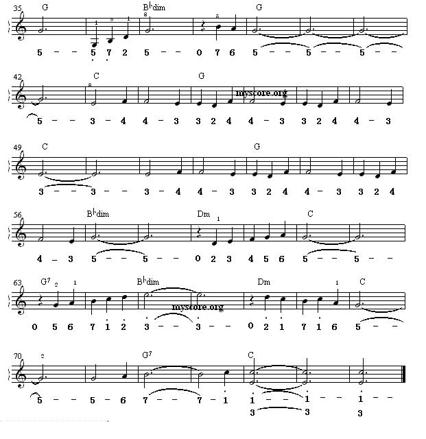 船歌 （线简谱混排版）电子琴曲谱（图2）