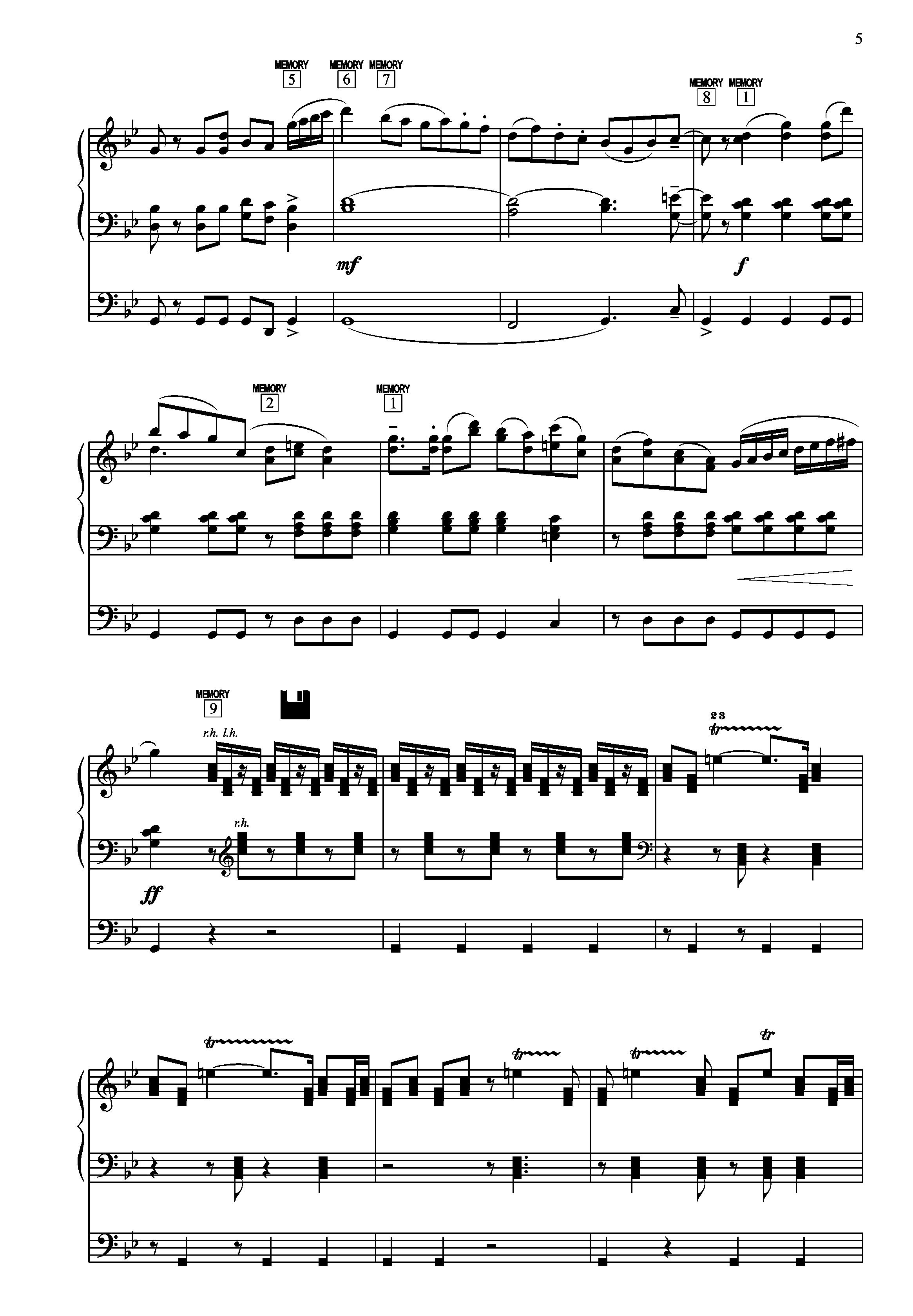 看秧歌（双排键电子琴）电子琴曲谱（图5）