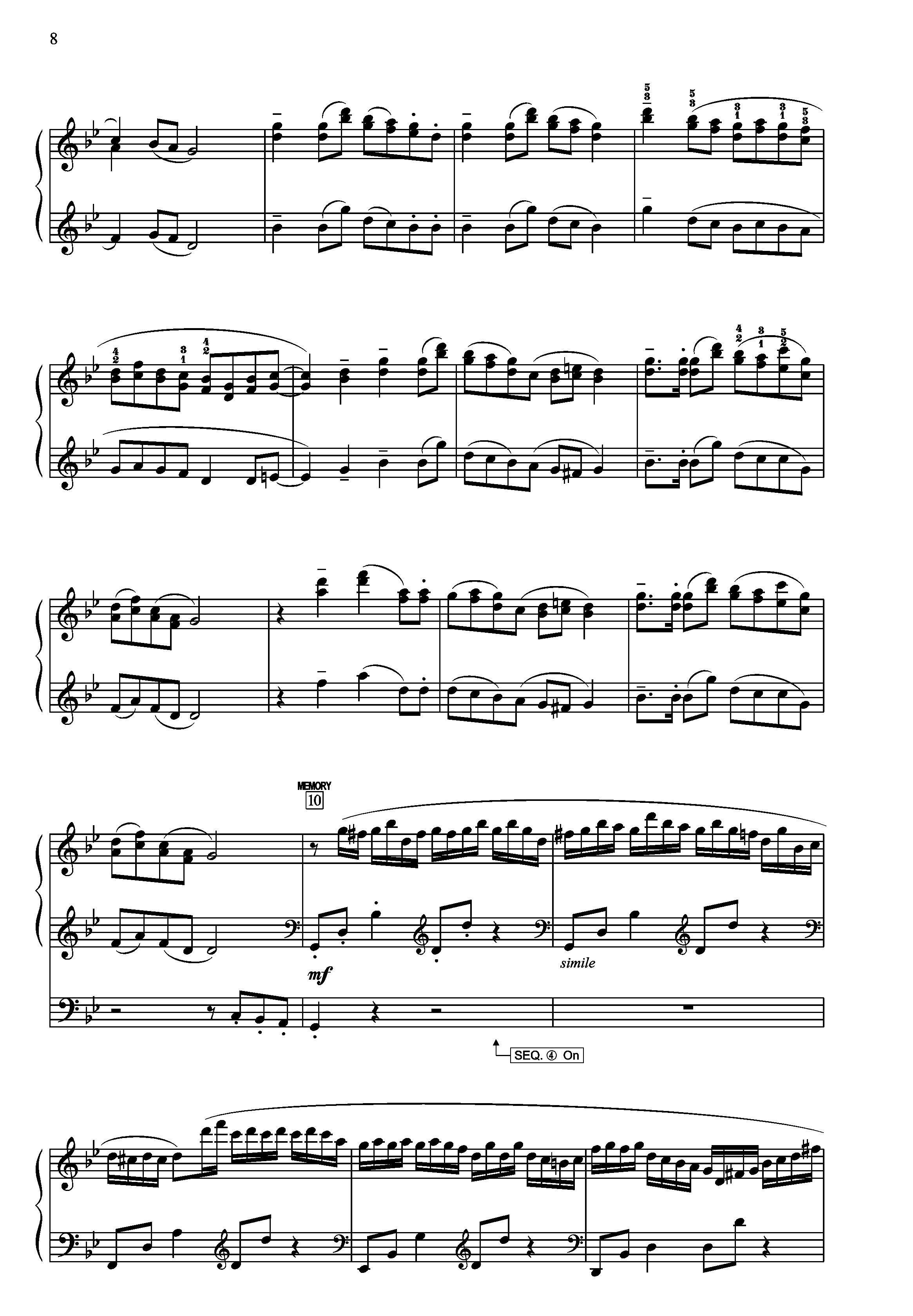看秧歌（双排键电子琴）电子琴曲谱（图8）