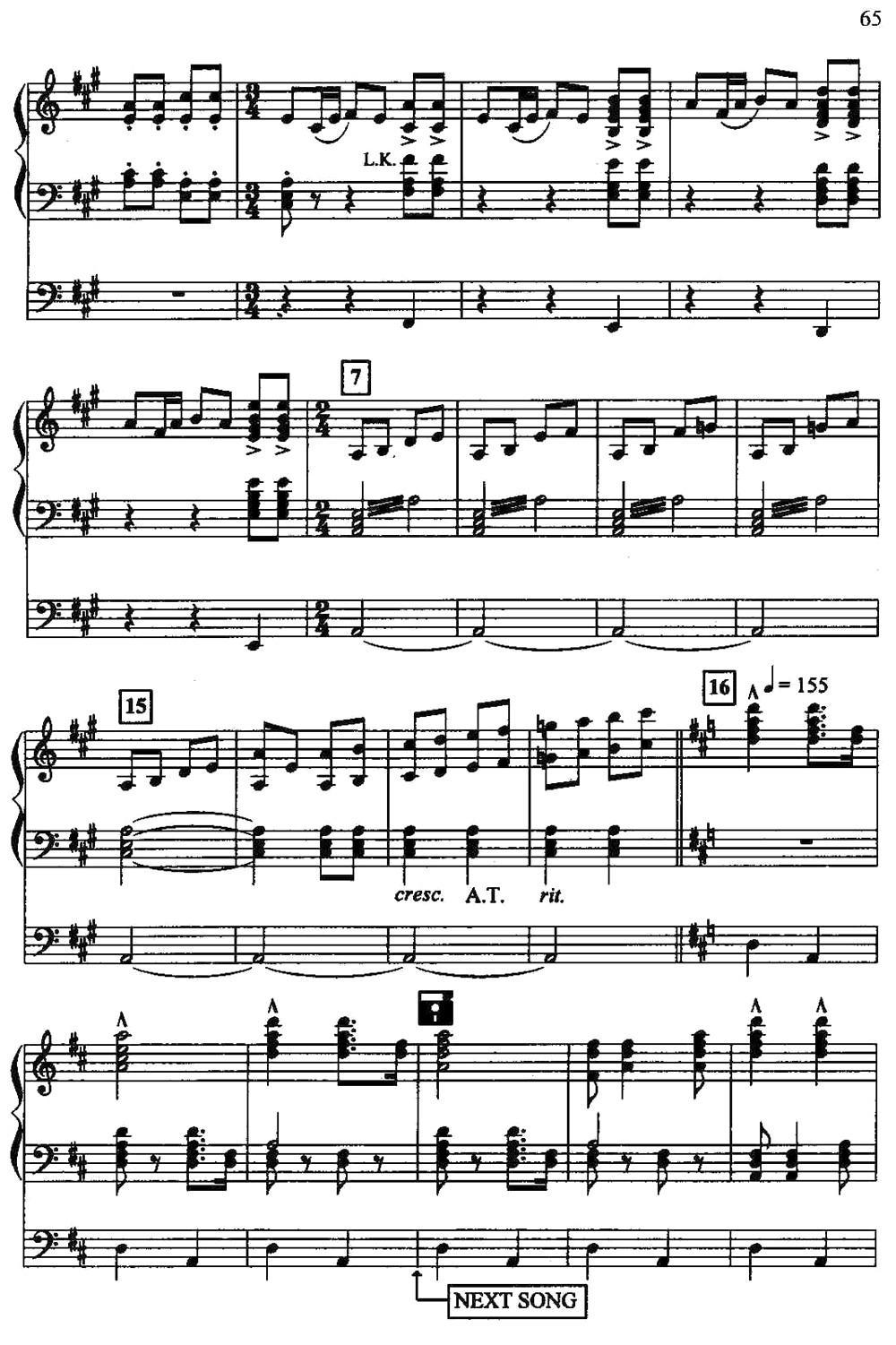 黄河（双排键电子琴）电子琴曲谱（图8）
