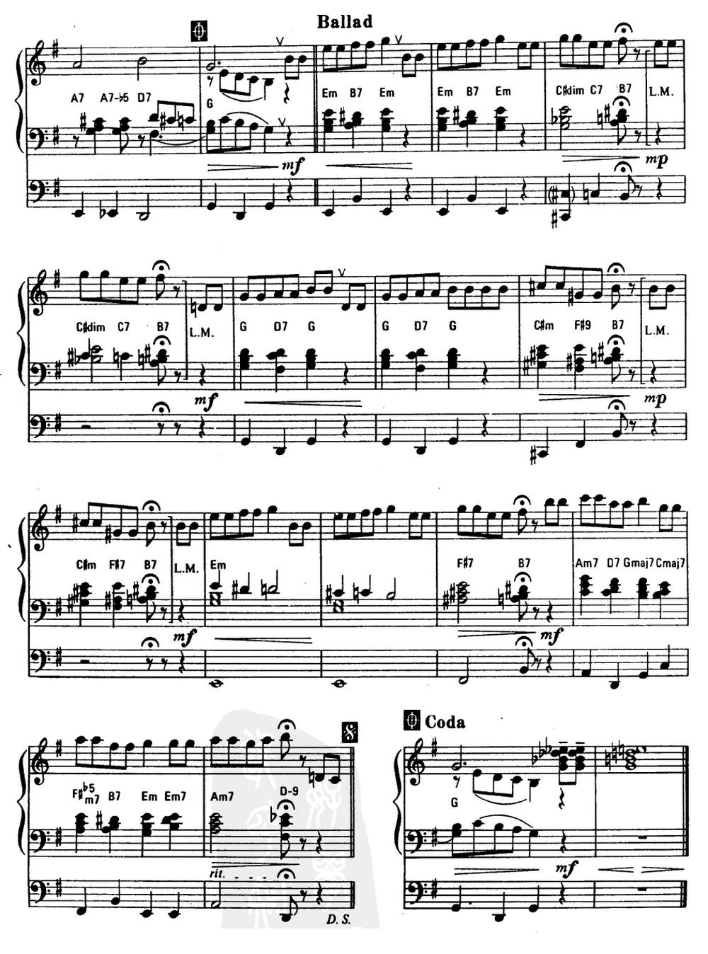 爱的颂歌电子琴曲谱（图2）