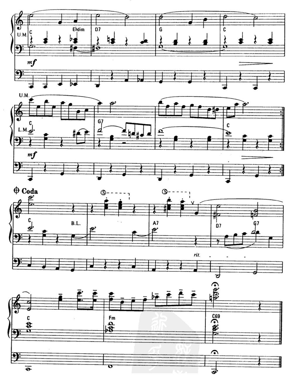 夏威夷的婚礼之歌（双排键电子琴）电子琴曲谱（图4）
