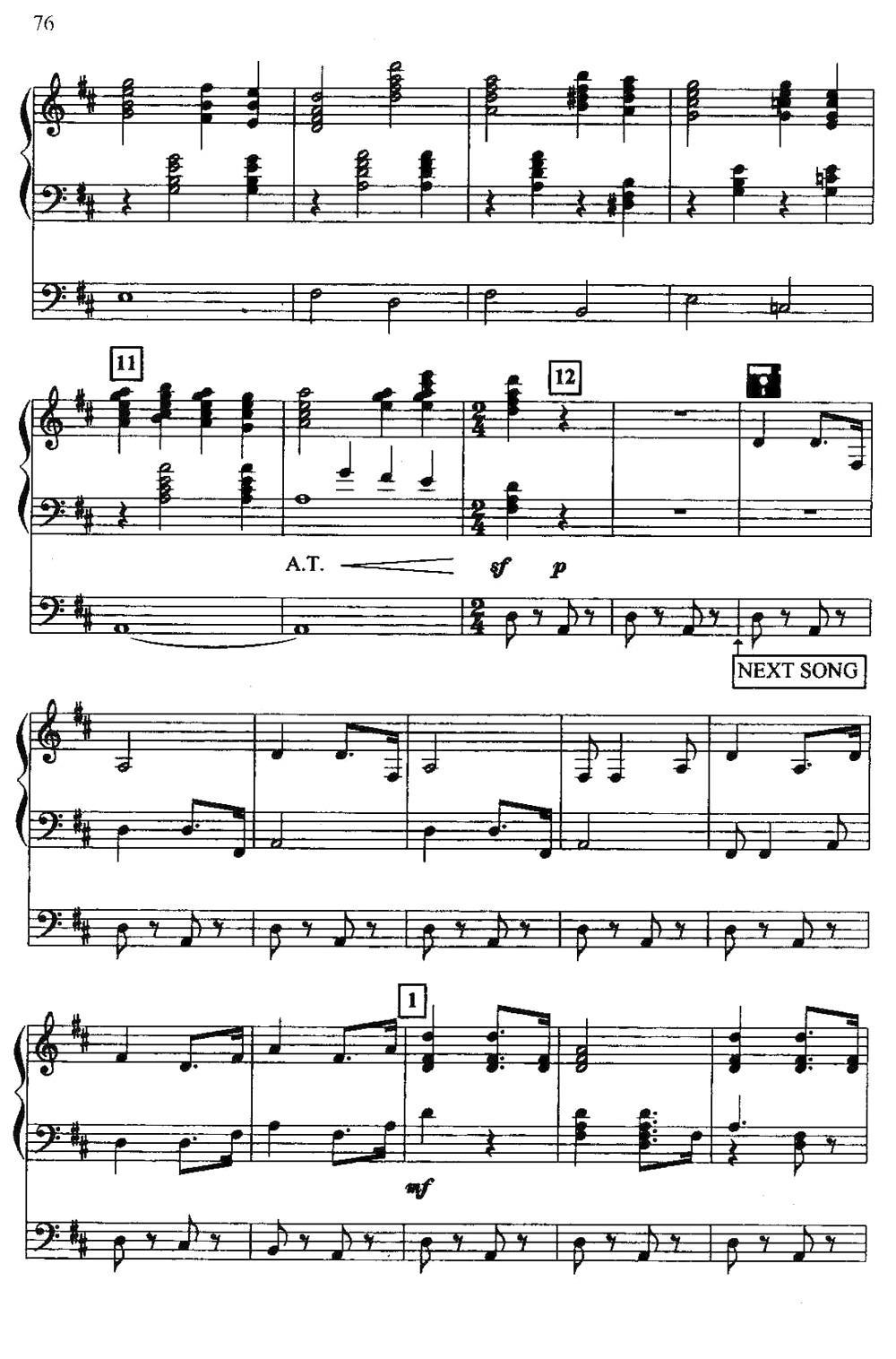 黄河（双排键电子琴）电子琴曲谱（图19）