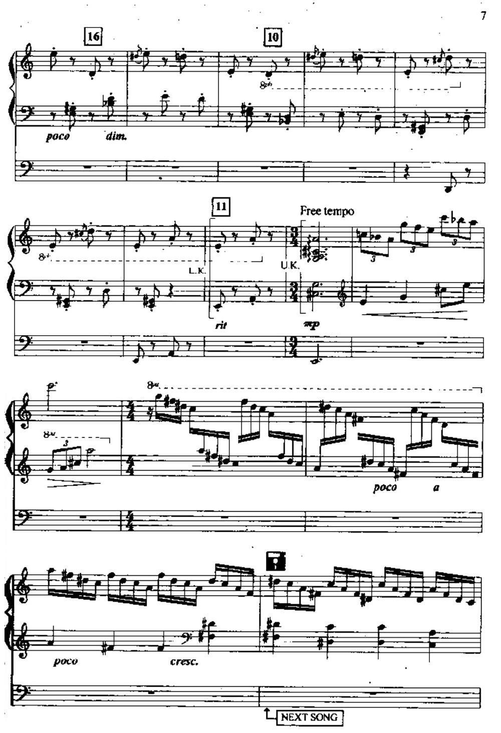 帕格尼尼主题狂想曲（双排键电子琴）电子琴曲谱（图7）