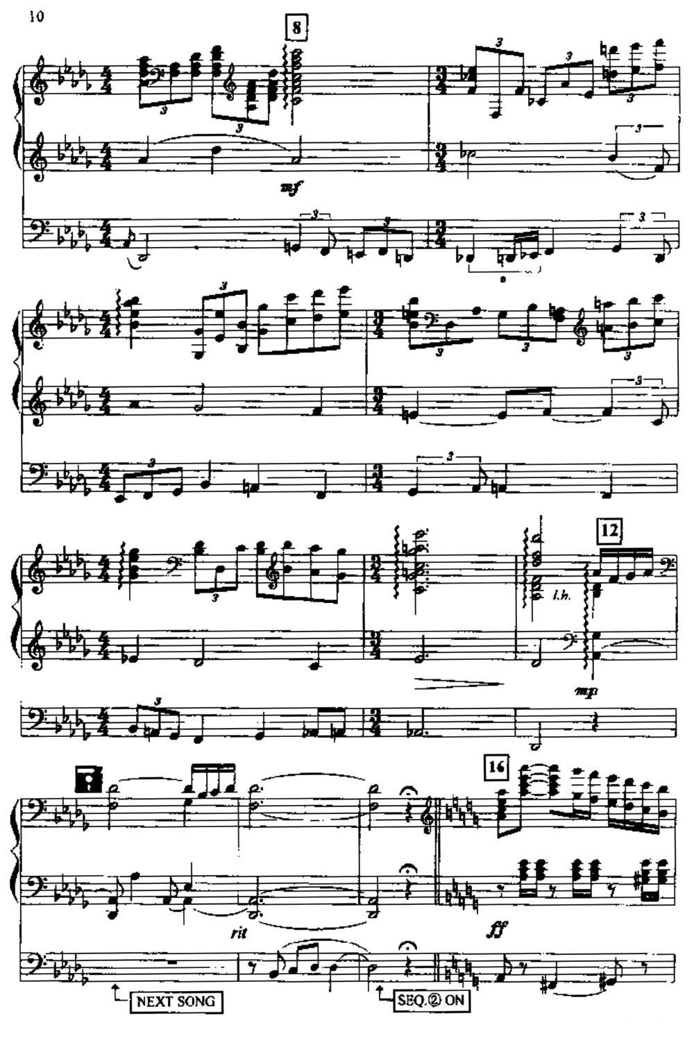 帕格尼尼主题狂想曲（双排键电子琴）电子琴曲谱（图10）