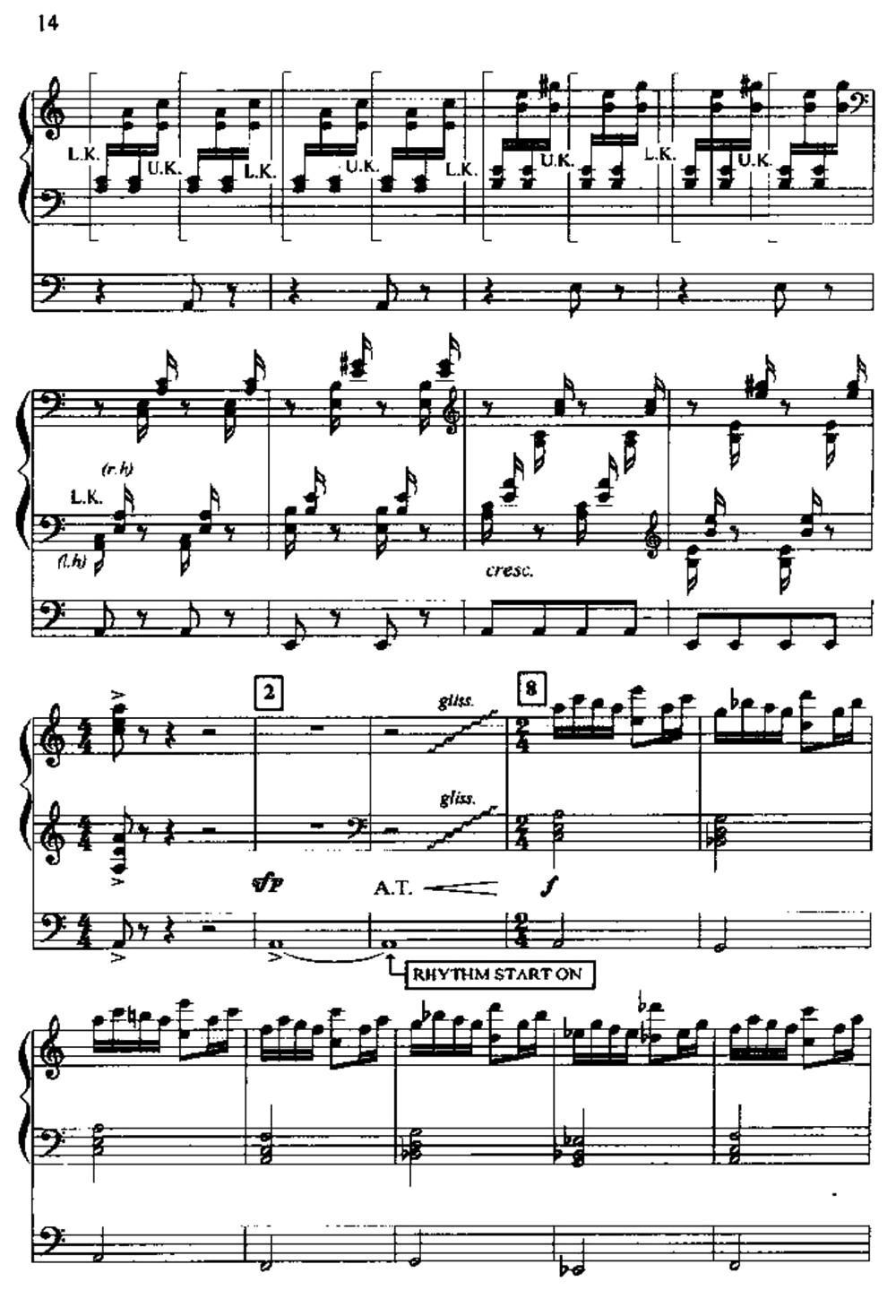 帕格尼尼主题狂想曲（双排键电子琴）电子琴曲谱（图14）