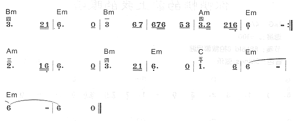 三峡情2电子琴曲谱（图1）