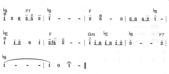 绣荷包2电子琴曲谱（图1）