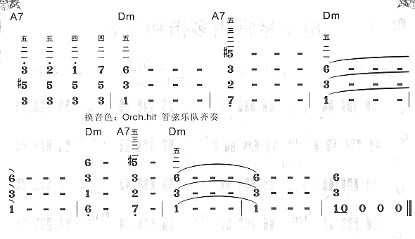 狂欢舞曲6电子琴曲谱（图1）
