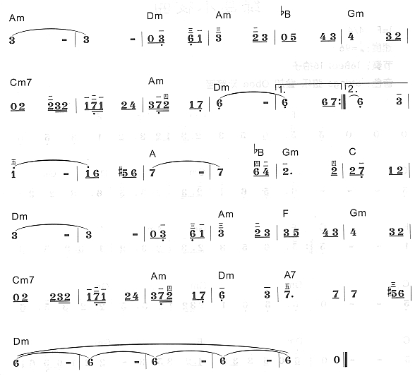美丽的心灵2电子琴曲谱（图1）