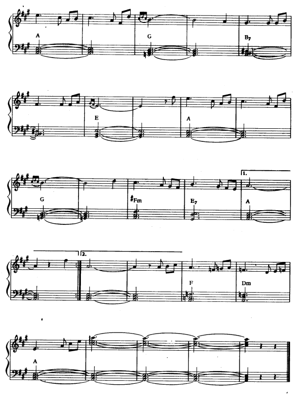 玫瑰小夜曲2电子琴曲谱（图1）