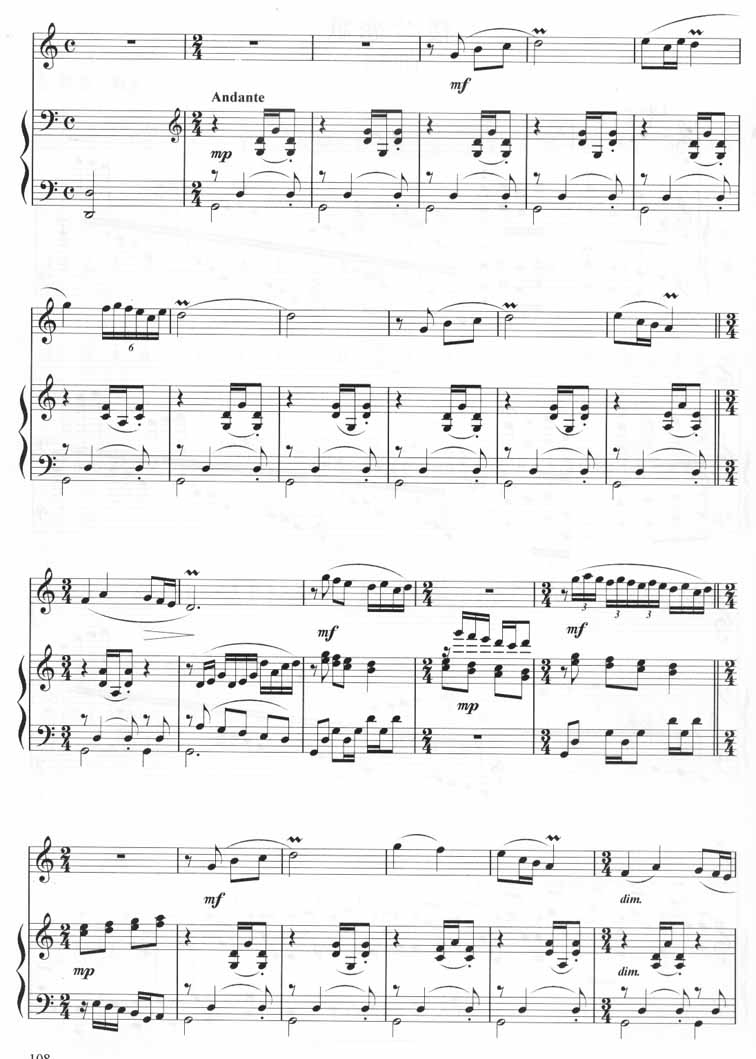 楼兰恋歌（十孔笛五线谱）笛子（箫）曲谱（图2）