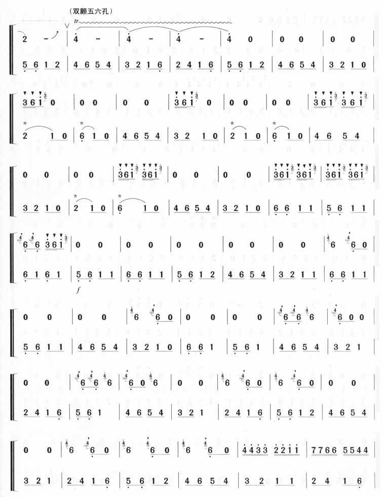 荫中鸟笛子（箫）曲谱（图3）