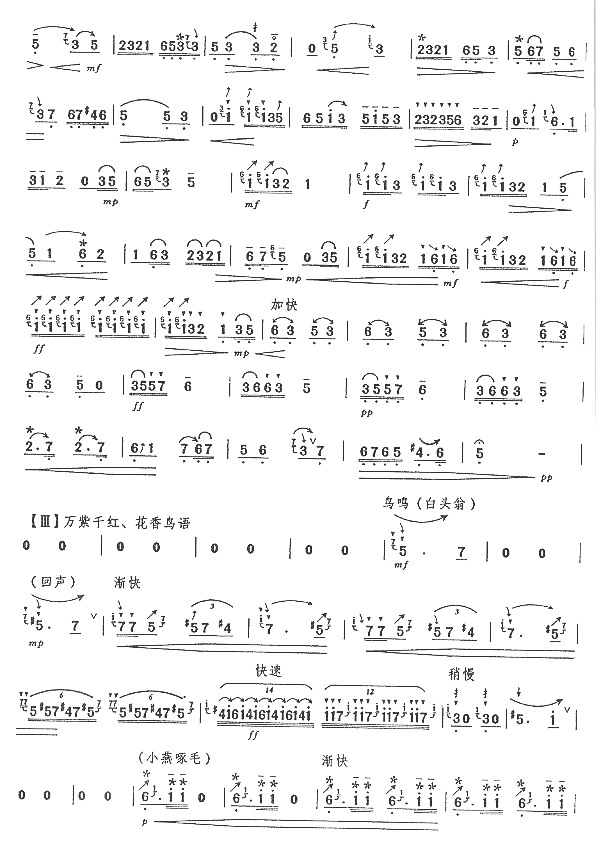 百鸟引(七级)笛子（箫）曲谱（图2）