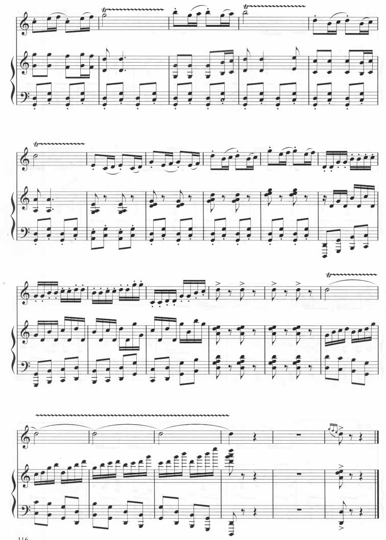 楼兰恋歌（十孔笛五线谱）笛子（箫）曲谱（图10）