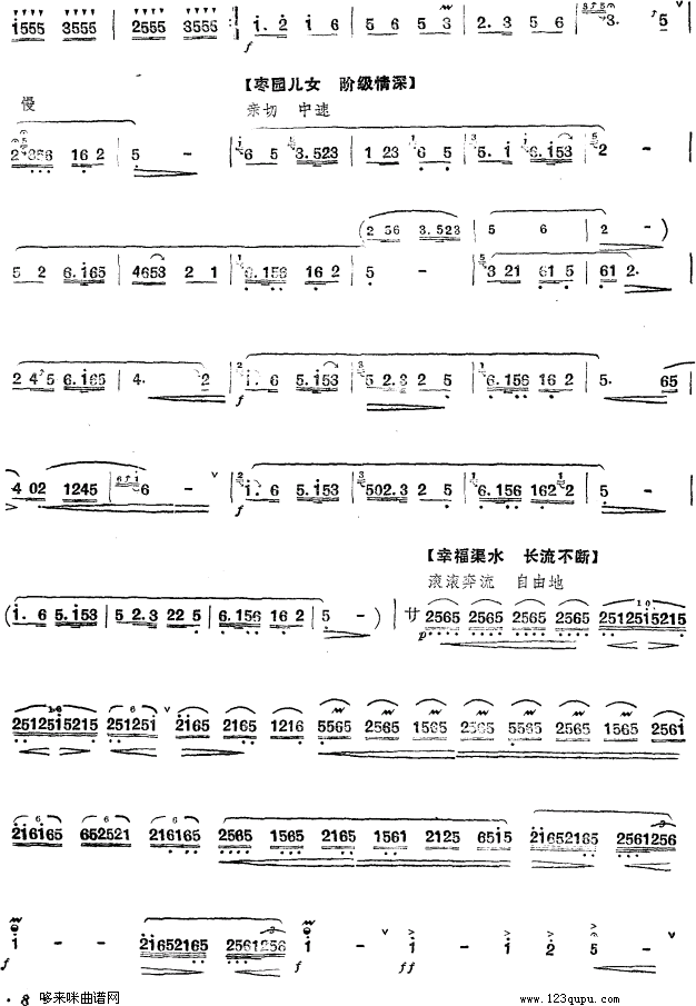 枣园春色笛子（箫）曲谱（图2）