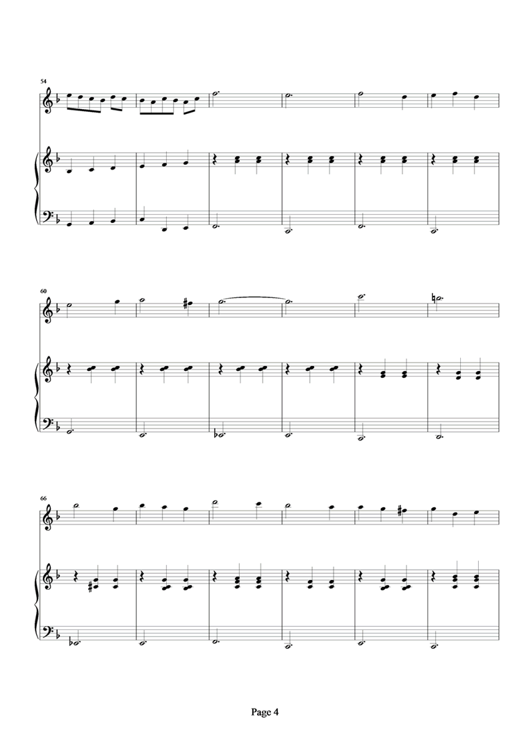 睡美人(长笛&钢琴)笛子（箫）曲谱（图4）