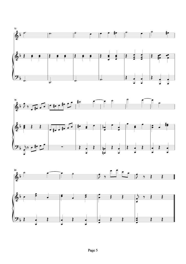 睡美人(长笛&钢琴)笛子（箫）曲谱（图5）