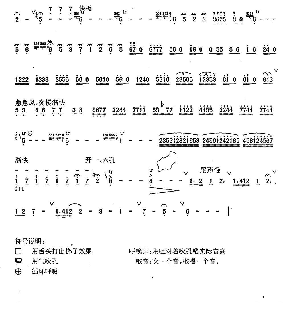 竹迹笛子（箫）曲谱（图2）