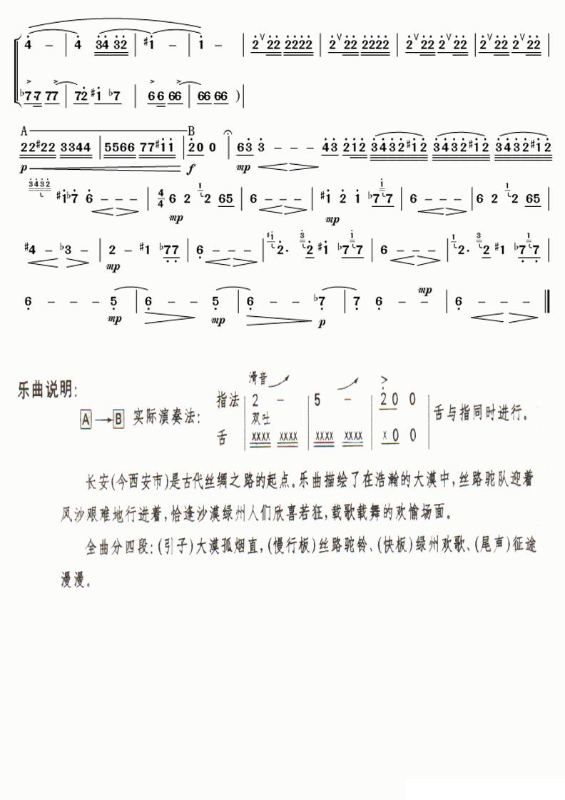 大漠笛子（箫）曲谱（图3）