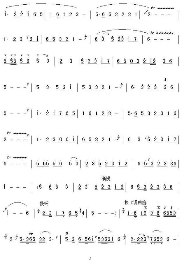 潇湘银河笛子（箫）曲谱（图3）